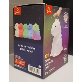 Globe Electric- Color Changing LED Rechargeable Silicone Night Light Lamp- NEW! - Tommy the Dinosaur