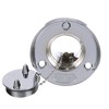 Seachoice Deck Mount Gas Fill Plate w/Cap, Chrome-Plated Zinc, Includes