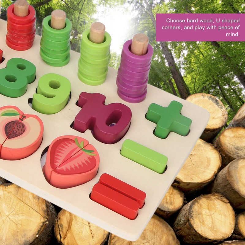 Counting Shape Stacker Improve Cognitive Ability Smoother Edge Bright Colors