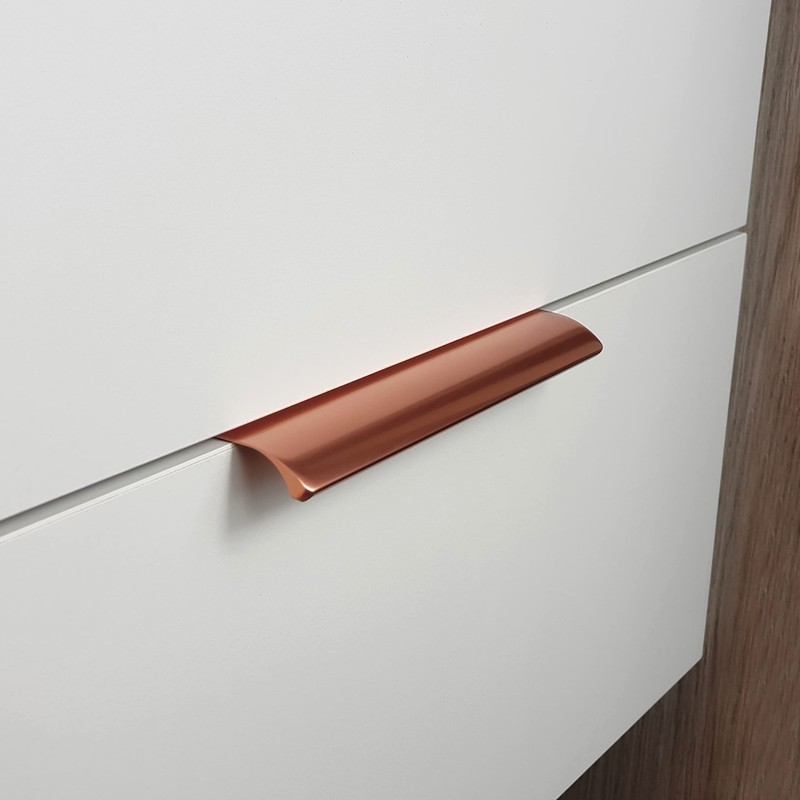 M4TEC Concealed Finger Pull Handles Metal Edge Design Modern Kitchen