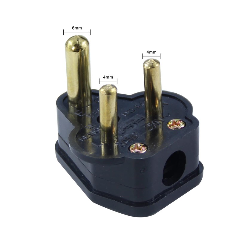 5 Amp Round Pin Plugs Mains Plug 3 Pin Lighting