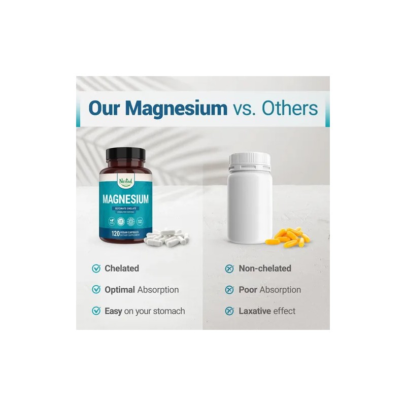 Nested Naturals Magnesio Glicinato Quelado 200 Mg