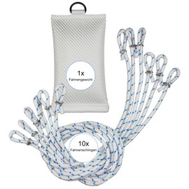 FBS Set of 700 g Flag Weight + 10 Flag Loops for Flags and Flagpoles with Diameter up to 100 mm (Set)