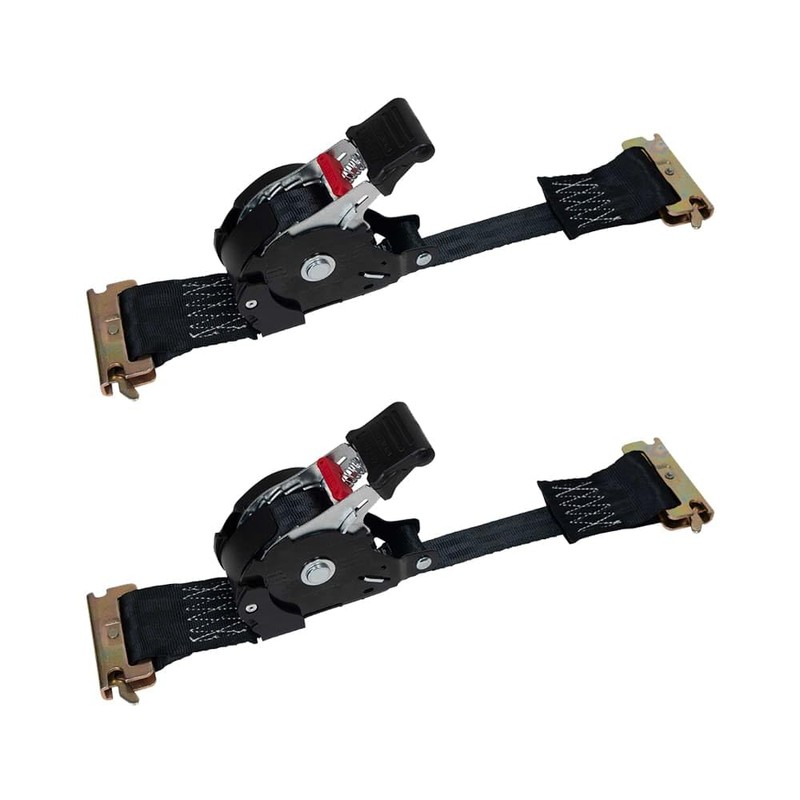 Mytee Products 1'' x 12' Retractable Ratchet Straps for E-Track