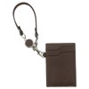 Orobianco Pass Case with Reel Brown OROBIANCO ORHO-010 ID Case