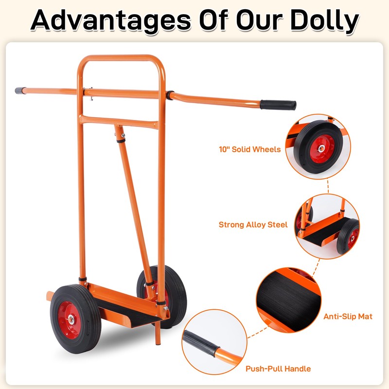 AIWFL Panel Dolly with Handle Heavy Duty Door Slab Dolly