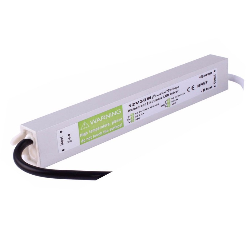 DC 12V IP67 LED Transformer 36W LED Strip Module Driver