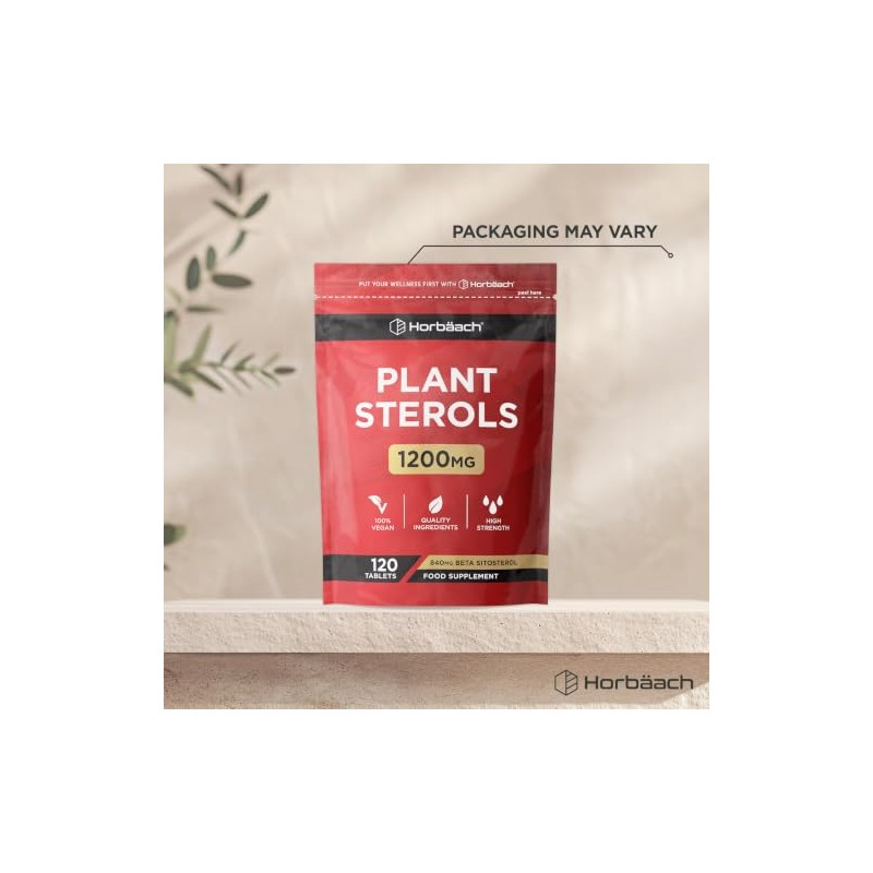 Plant Sterols 1200mg - 120 Tablets - with Beta-Sitosterol