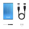 TOOQ TQE-2527BL - 2.5 inch HDD Enclosure (SATA I/II/III up