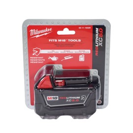 Milwaukee 48-11-1850R M18 18V 5Ah XC Extended Capacity Resistant Battery 2 Pack, (48-11-1850Rx2)