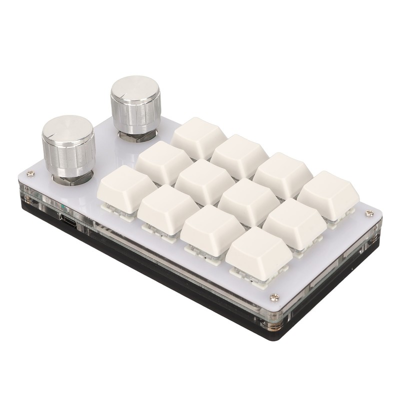 Mini 12 Key Keypad with 2 Knob Blue Switch DIY