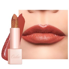 OULAC Moisturising Shine Lipstick Reddish Brown, Shimmering with Shiny Surface, Creamy Texture, Lip Care for Moisturising Lips, Infinity Moisture, Vegan 09 Fussy