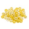 sourcing map Ferrite Ring Iron Force Toroid Core Yellow White