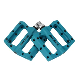 BIKEIN PRO MTB Pedals Mountain Bike Pedals 9/16" Lightweight Non-Slip Nylon Fiber Bicycle Platform Flat Pedals for Road MTB BMX Blue