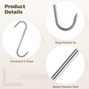 OMISTAR 5 PCS Heavy Duty Meat Hooks, 10 in Stainless