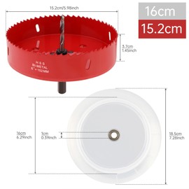 ChgImposs Hole Saw for Recessed Lights Can Lights, Bi-Metal Hole Cutter with Dust Bowl Catcher for LED Recessed Lighting, Wood, Metal, Drywall (6 Inch)