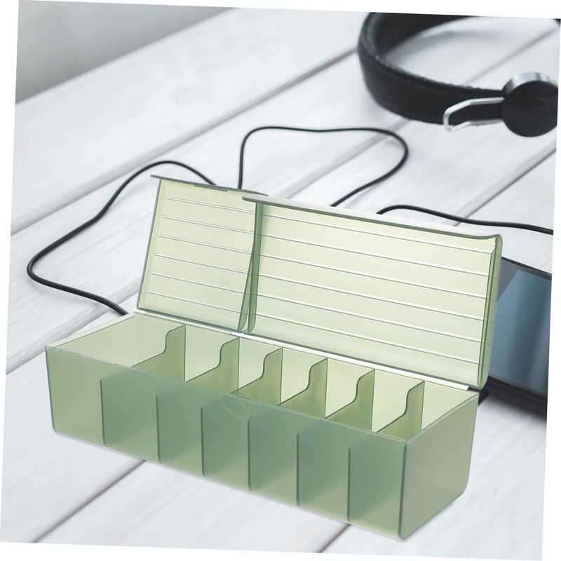 LABRIMP Desktop Cable Management Box Slots Wire Organizer for Cords