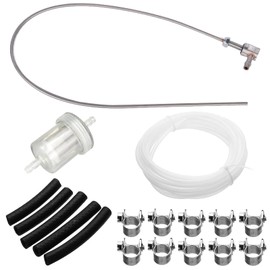 Petrol Hose Kit, Diesel Heating Fuel Line with Petrol Filter, Fuel Standpipe, Auxiliary Heater, Fuel Hose Clip Kit for Car, Motorcycle, Scooter (5)