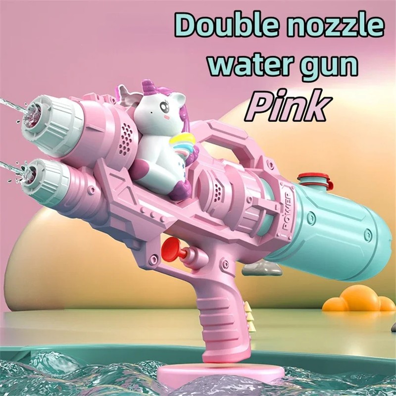 Cartoon Water Gun Toy for Kids – Double-Nozzle Unicorn &