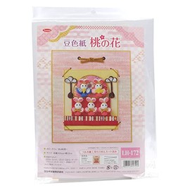 Takagi Fiber Panami LH172 Hinamatsuri Handicrafts Crepe Kit, Bean Colored Paper, Peach Blossoms, MS-1100 (Sold Separately)