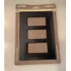 Lutron Triple / 3 Gang Wall Plate, Black Satin Finish