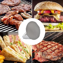 Slosy Burger Press Stainless Steel Professional Round Accessories for BBQ Smash Meat Non-Stick Iron Hamburger Machine Utensils