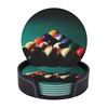 Billiard Ball Cool Coasters for Drinks Round Leather Coaster with
