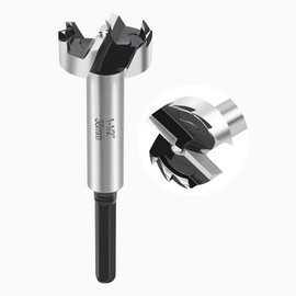 1-1/2 Inch Forstner Bit for Woodworking,1-1/2" Forstner Drill Bit for Wood,Wood Drill Bit Woodworking Hinge Cutter Tool for Woods Plywood Plastic