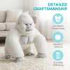 ZHONGXIN MADE Albino Gorilla Plush Toy, Realistic Albino Gorilla Stuffed