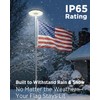 Flagpole Light Solar Powered, 360 LED Ultra Bright Flag Light