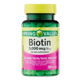 Biotina 5000 Mcg Rápida Absorción Cabello Uñas 120 Cap Sin Sabor