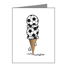 Note Cards (20 Pack) Soccer Ice Cream Cone