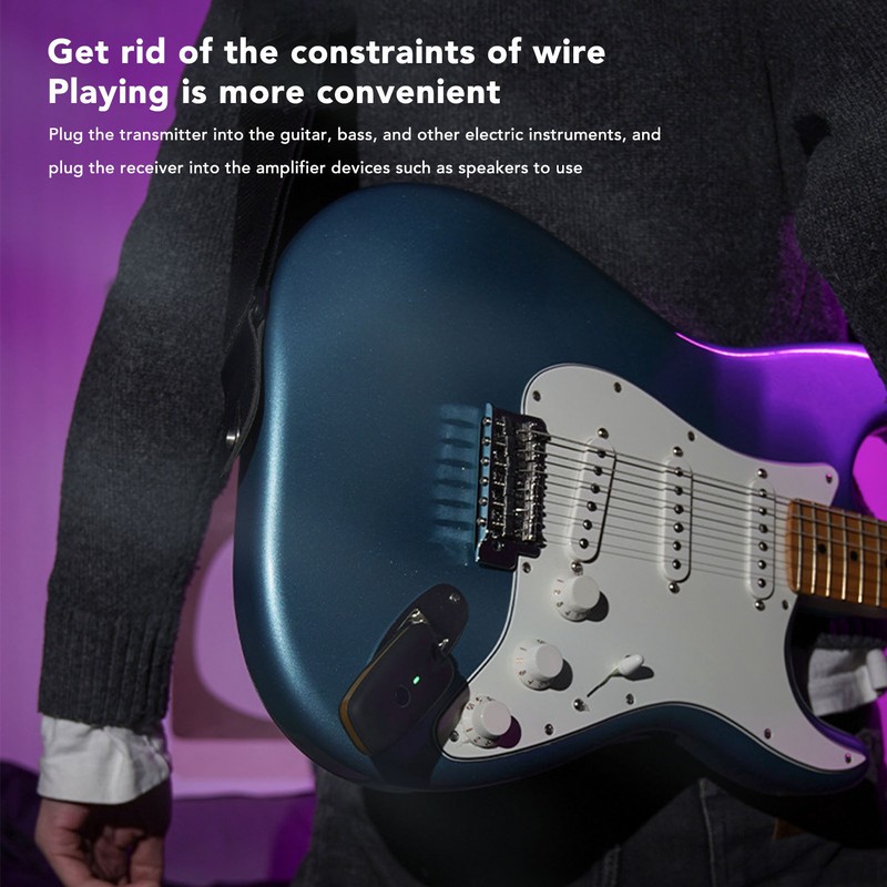 Wireless Guitar System 7 Channels 6.35mm 3.5mm Plug 30‑50m Transmission