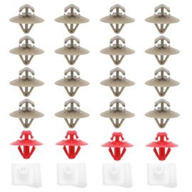 SG Store 48Pcs Side Door Moulding Panel Fasteners Trim Clips 7701470769 Compatible with Vauxhall Compatible with Opel Exterior Clips Grey&Red&White