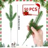 DTYDECLE 50pcs Christmas Pine Branches, Artificial Pine Needles Xmas Green