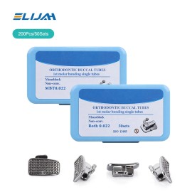 ELIJAH Dental Orthodontic Buccal Tubes Orthodontic Bracket Buccal Tube Non-Convertible Single Tube Roth MBT Dentistry ToolsColor: 0.022 1st ROTH