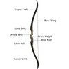 TOPARCHERY Recurve Bow 60inch Left Handed Riser for Adults Target