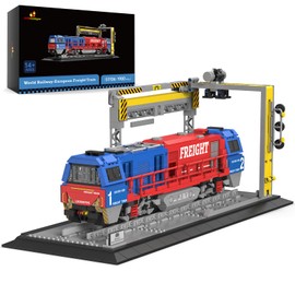JMBricklayer Train Building Set for Adults, G2000 City Freight Train with Train Track, Diesel Locomotive Model Collectible or Display, Gift for Boys Girls 51106