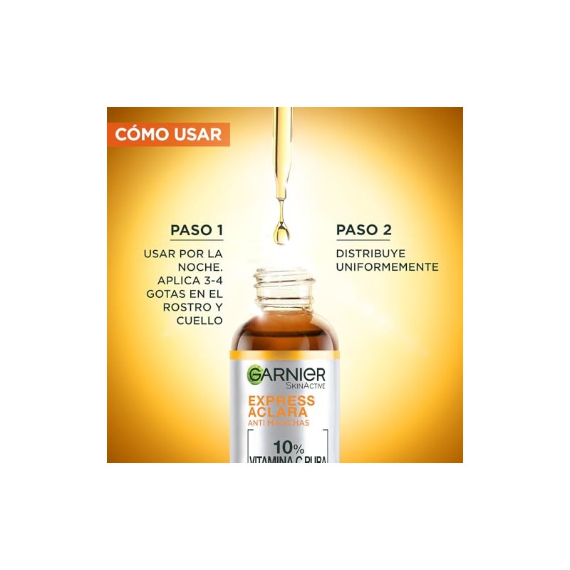 Garnier Express Aclara Serum Noche Antimanchas con 10% Vitamina C
