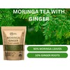 Moringa Leaves Tea with Ginger 8 oz, Boost Immunity, Aid