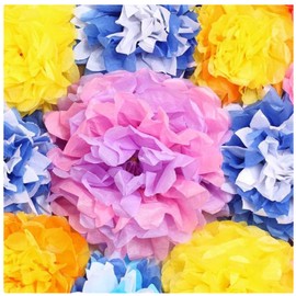 LilaLemon 120 Sheets Multicolor Tissue Paper, 10 * 10CM Rainbow Tissue Paper, Bulk Gift Wrapping for DIY Art Craft Floral Birthday Party Festival