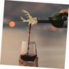 LABRIMP 3sets Unique Deer Design Wine Pourer Stoppers Safe Healthy