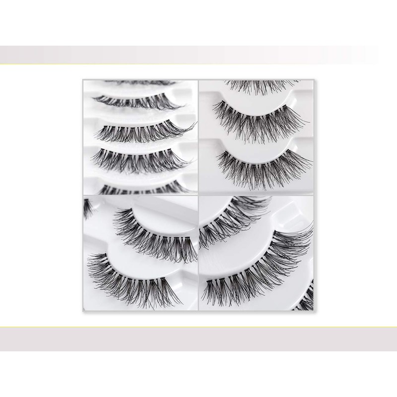 3D False Eyelashes, Natural Eyelashes, Pure Handmade Natural Look, Fluffy
