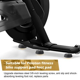 AQDD Excerise Bike Leveling Foot for Peloton Bike Replacement Parts, 3/8 in Stationary Bike Foot Screw Pad, Anti-Slip & Noise-Reducing (Black 8)