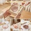 8 Pcs Gold Rim Pink Cherry Blossom Glass Bowls and