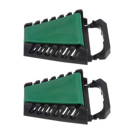 sourcing map 2pcs Wrench Organizer Rack 6 Slots 4.5" x 4" ABS Plastic Tool Holder with Handle for Carrying