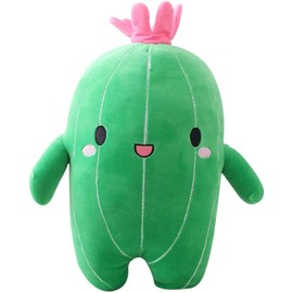 JOSON 9.8" Cactus Plush Stuffed Plant with Smiley Soft Cactus Plush Toy, Birthday Party Gift for Boys and Daughters