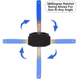 PEAKTREND Brake Caliper Press Tool Brake Caliper Tool Spreader 4 in 1 Universal Disc Brake Compression Ratchet Piston Spreader Automotive Car Brake Repair Maintenance