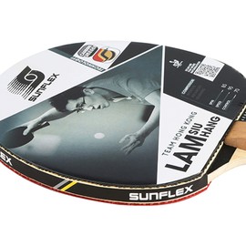 SUNFLEX Lam Siu Hang Table Tennis Bat, Champion‑Level Racket for Competitive Play, Carbon Fleece Power & 2.1mm ITTF Approved Rubber for Spin & Speed, Ergonomic Concave Handle for Comfort