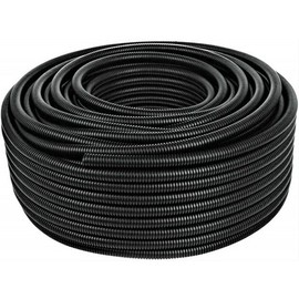 20 Ft 1/2" Split Wire Loom Conduit Polyethylene Tubing Black Color Sleeve Tube